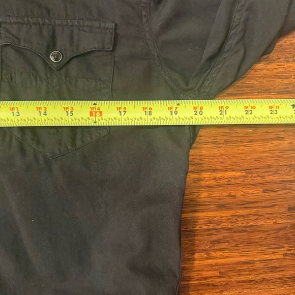 Double RL RRL Western Shirt Snap Button Down Long Sleeve Black Size Medium - Picture 6 of 8